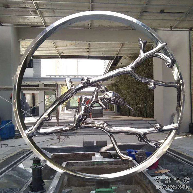 圓環(huán)景觀雕塑通用，城市雕塑，不銹鋼圓環(huán)雕塑指用