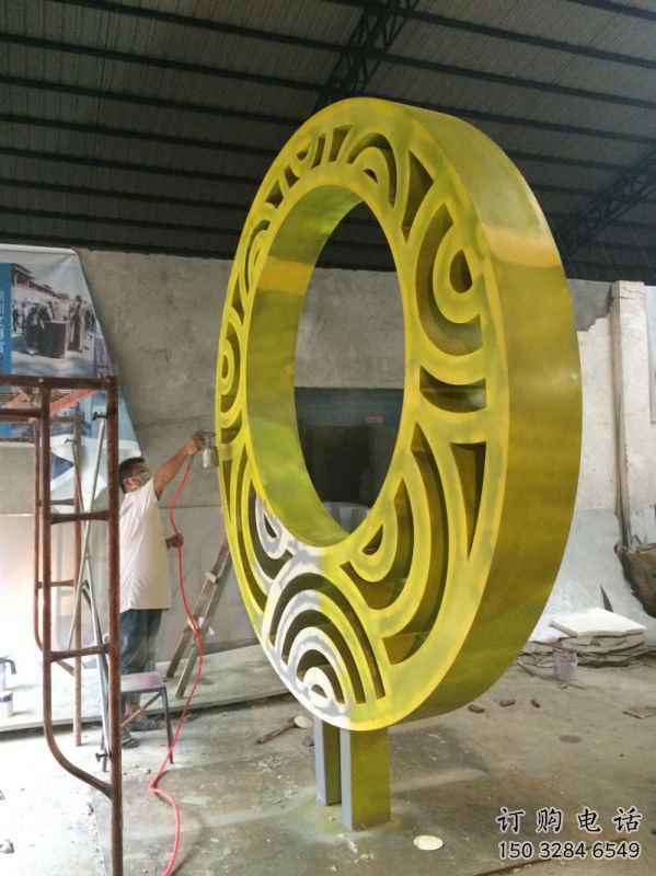 戶外圓環(huán)通用，陸地擺件，烤漆圓環(huán)雕塑制作優(yōu)選