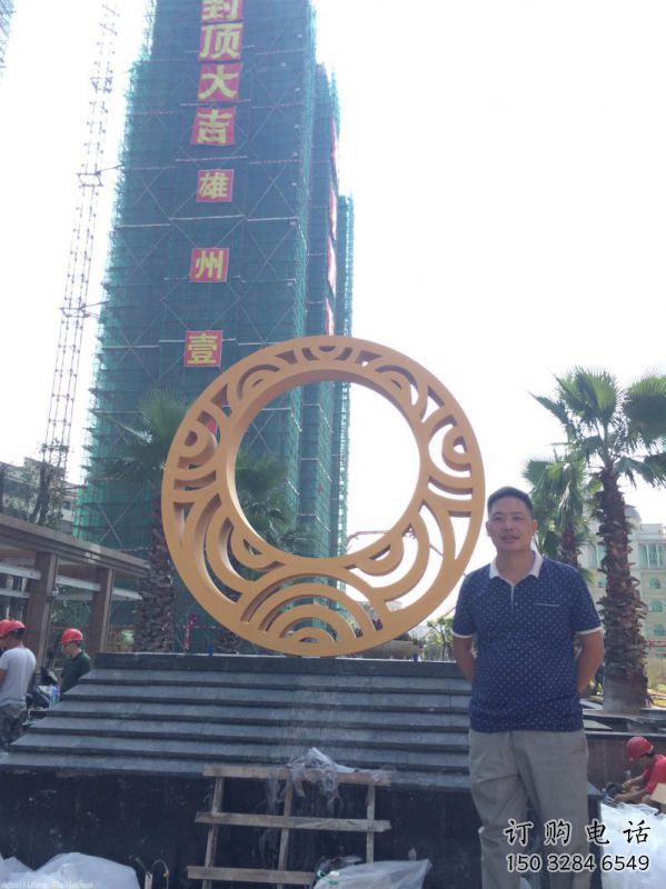 圓環(huán)雕塑服務(wù)商，美陳雕塑，烤漆圓環(huán)雕塑廠家精選