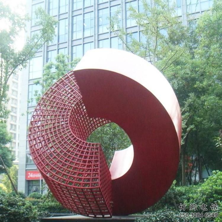 圓環(huán)雕塑選定，景觀雕塑，烤漆圓環(huán)雕塑生產(chǎn)商