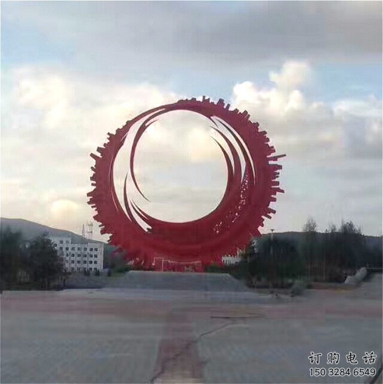 圓環(huán)雕塑通用，戶外雕塑，戶外烤漆圓環(huán)雕塑供應(yīng)