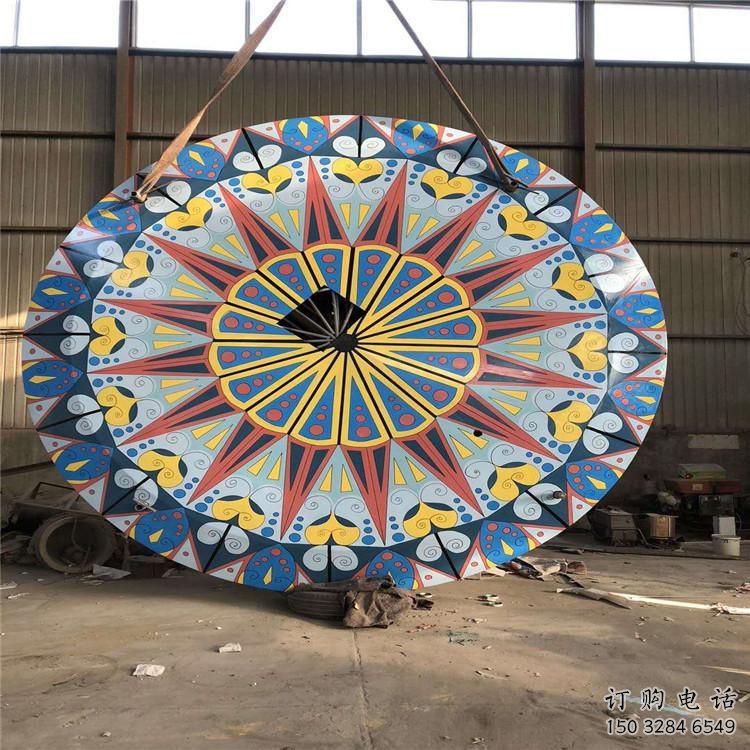 圓環(huán)雕塑選用，多彩藝術(shù)，鏤空烤漆圓環(huán)雕塑展品