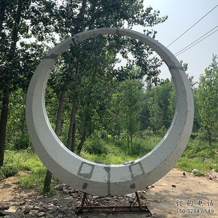 圓環(huán)雕塑優(yōu)價(jià)，村標(biāo)概念，烤漆圓環(huán)雕塑精品