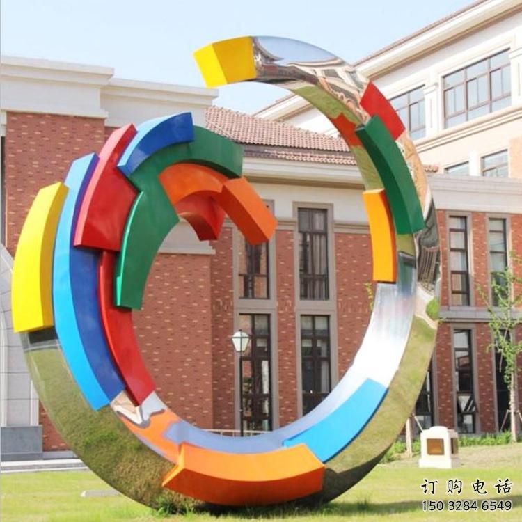 圓環(huán)雕塑專供，景區(qū)雕塑，城市烤漆圓環(huán)雕塑提供