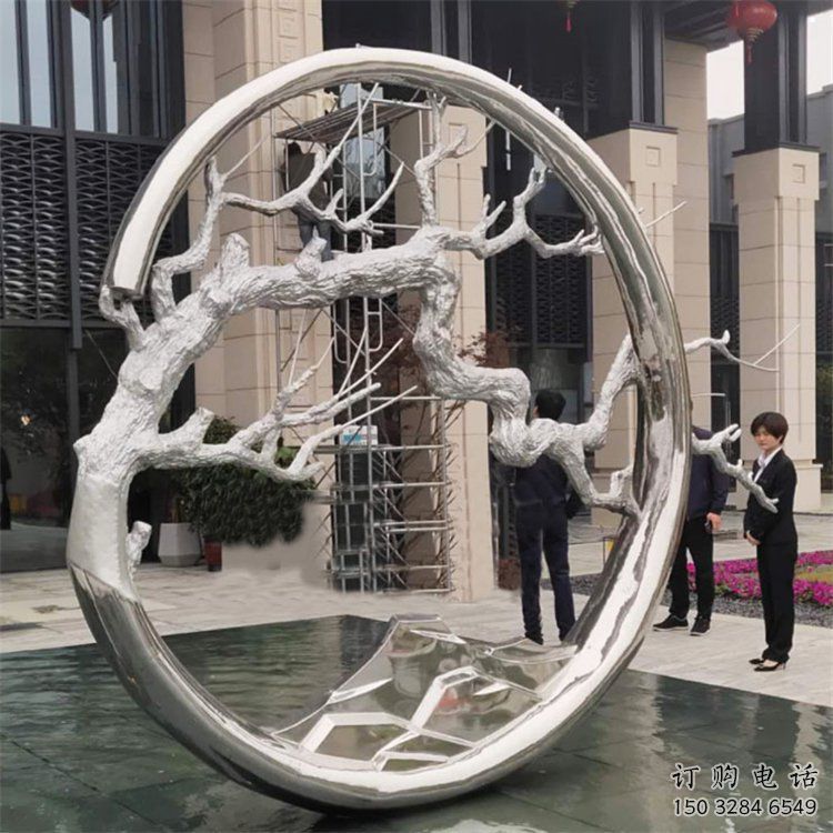 圓環(huán)樹雕塑定做，公園小品，不銹鋼圓環(huán)樹雕塑精選