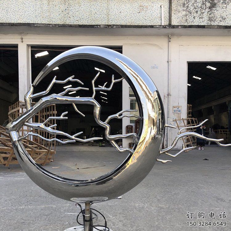 圓環(huán)樹雕塑供應，景觀雕塑，不銹鋼圓環(huán)樹雕塑廠家