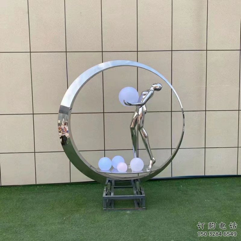 仙子雕塑預定，白鋼構件，文化景觀圓環(huán)仙子雕塑選定