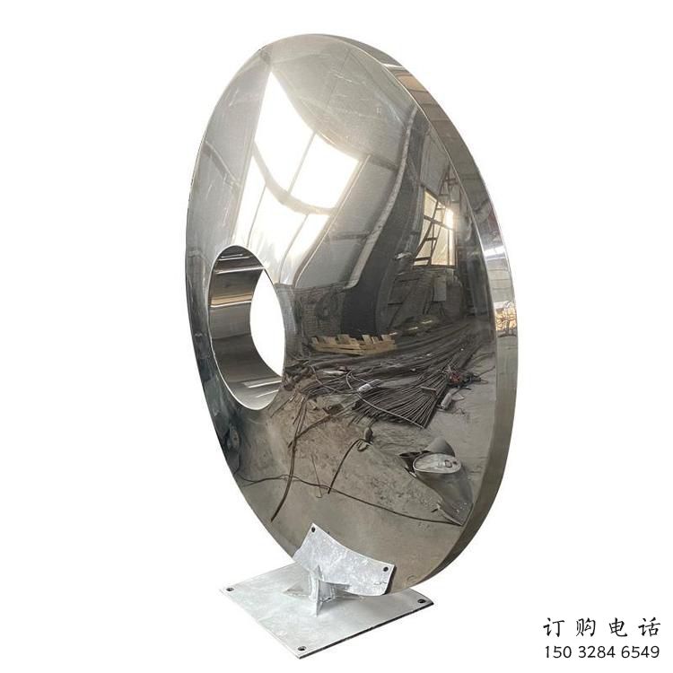 圓環(huán)雕塑供需，室外軟裝，金屬不銹鋼圓鏡雕塑制作