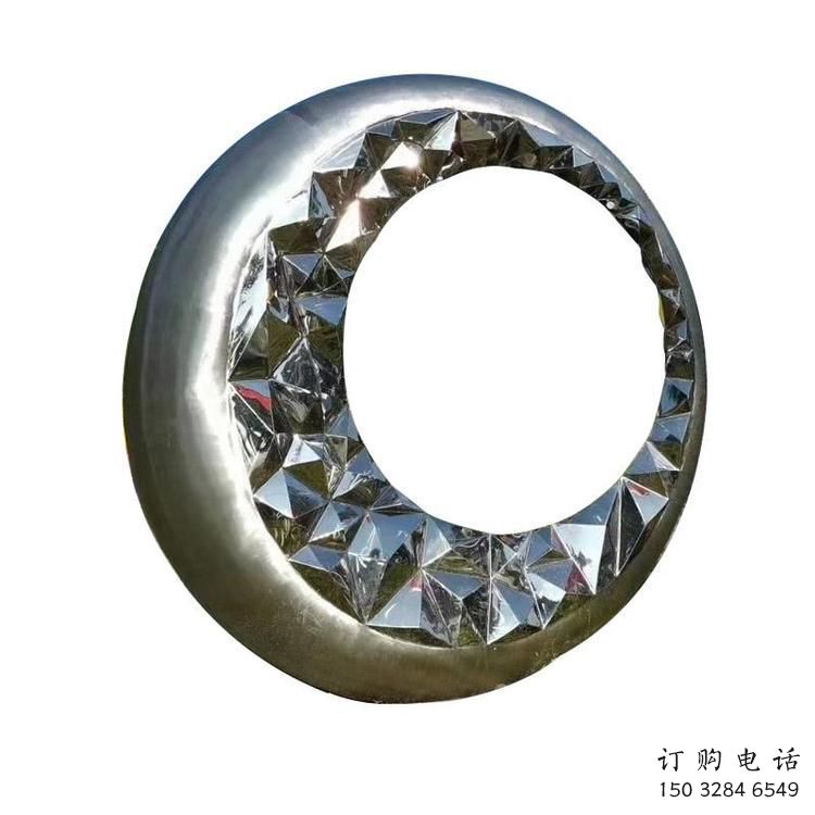 圓圈雕塑批發(fā)，鍛造工藝，不銹鋼圓圈雕塑廠家承接