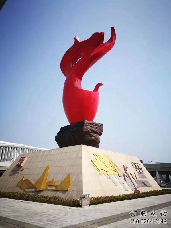 景觀火炬雕塑供應(yīng)，校園雕塑，不銹鋼火炬雕塑供求