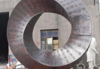 雙環(huán)雕塑選用，街道標(biāo)識，不銹鋼雙環(huán)雕塑批發(fā)