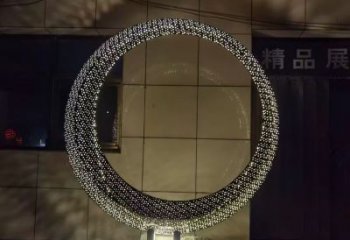 圓環(huán)雕塑供應(yīng)，城區(qū)小品，燈光圓環(huán)雕塑制造商