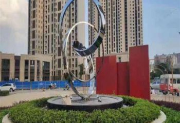 圓環(huán)雕塑觀賞型，城市裝飾，燈光圓環(huán)雕塑標(biāo)準(zhǔn)