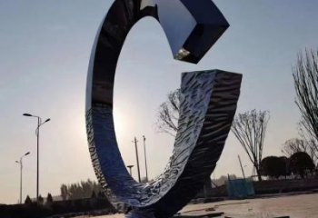 室外圓環(huán)雕塑展品，公園小品，不銹鋼圓環(huán)雕塑供需