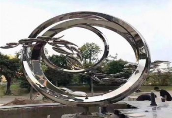 圓環(huán)雕塑常用，公園小品，房地產不銹鋼圓環(huán)雕塑生產商