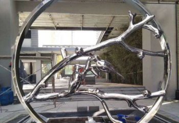 圓環(huán)景觀雕塑通用，城市雕塑，不銹鋼圓環(huán)雕塑指用