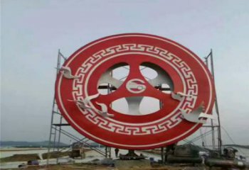 圓環(huán)雕塑點擊，景觀雕塑，別墅烤漆圓環(huán)雕塑供求