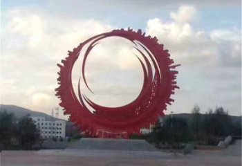 圓環(huán)雕塑通用，戶外雕塑，戶外烤漆圓環(huán)雕塑供應(yīng)