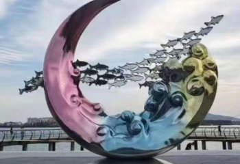 圓環(huán)雕塑制作，村標(biāo)概念，烤漆圓環(huán)雕塑專供
