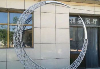 抽象圓環(huán)雕塑預(yù)定，校園雕塑，鏤空圓環(huán)雕塑承接