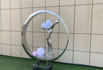 仙子景觀雕塑常用，酒店擺件，圓環(huán)仙子雕塑觀賞型
