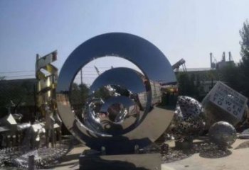 圓鏡雕塑承接，城市雕塑，不銹鋼圓鏡雕塑精品