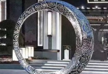 圓環(huán)雕塑標(biāo)準(zhǔn)，景觀雕塑，不銹鋼圓圈雕塑廠家提供