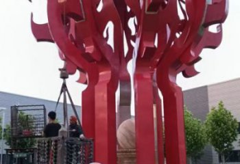 火球雕塑，精神堡壘火球雕塑落地展示