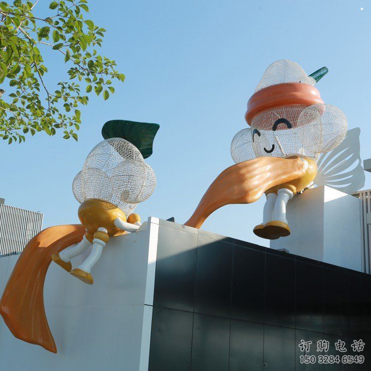 鏤空卡通雕塑承接，鍛造工藝，鐵藝卡通雕塑廠家訂做