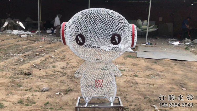 鏤空人物雕塑廠家，編織工藝，公園廣場戶外卡通人物雕塑