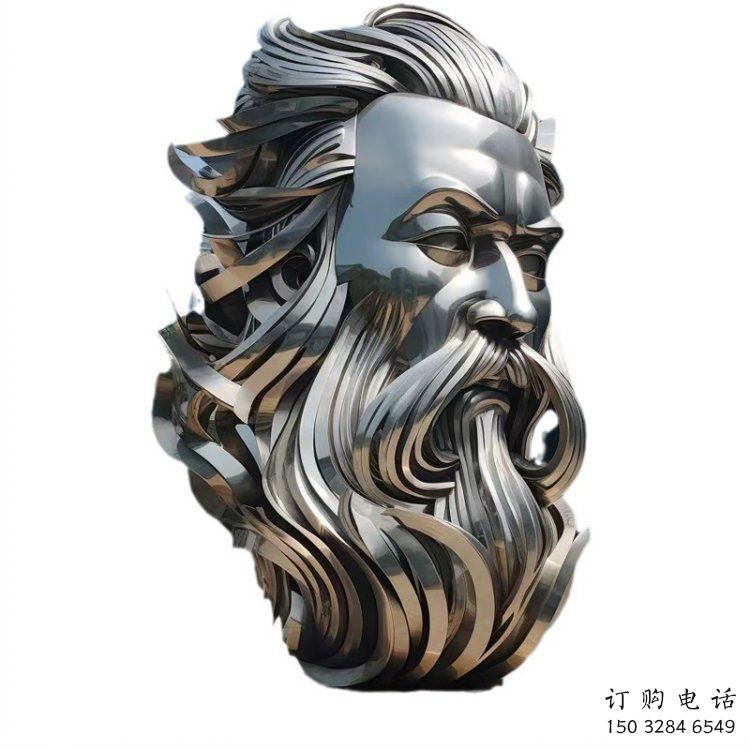 白鋼人頭像雕塑供需，標(biāo)識(shí)雕塑，鏡面西方人雕塑制造商