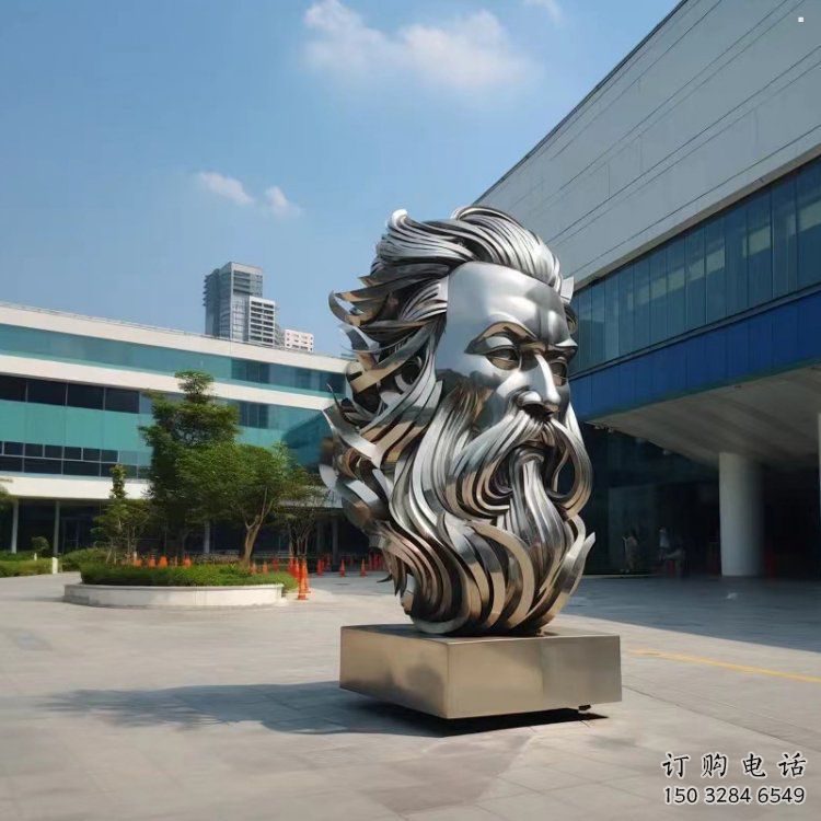 白鋼西方人雕塑提供，歐式藝術(shù)，中式鏡面人頭像雕塑通用