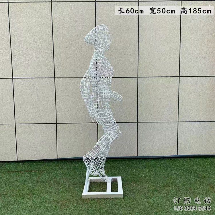 鏤空體育雕塑供求，編織雕塑，鐵藝健兒人物雕塑制造商