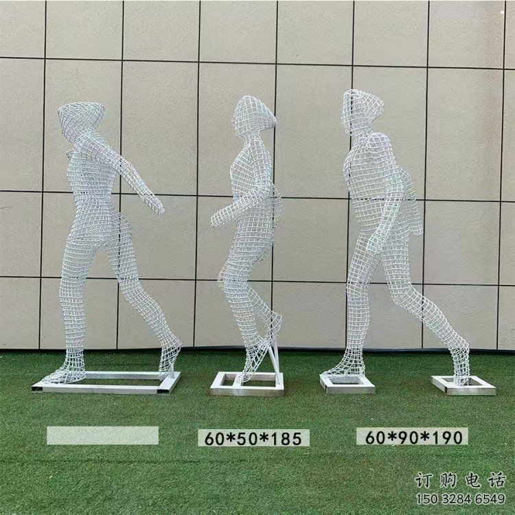 體育人物雕塑供求，景觀雕塑，鏤空鐵藝人物雕塑優(yōu)選
