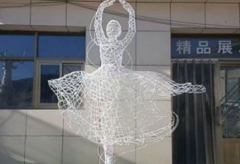 鏤空舞者雕塑承接，城市裝飾，大型鐵藝跳舞雕塑公司