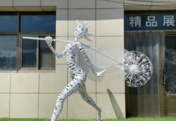 鏤空舞者雕塑工程供應(yīng)，美陳雕塑，鐵藝跳舞雕塑廠家供求