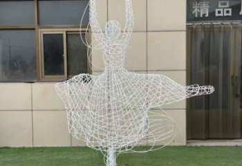 鏤空舞者雕塑優(yōu)選，陸地?cái)[件，園林鐵藝跳舞雕塑供應(yīng)