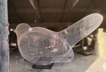 鏤空鳥雕塑供需，廣場(chǎng)雕塑，鐵藝小鳥雕塑定制