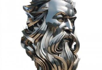 白鋼人頭像雕塑供需，標(biāo)識(shí)雕塑，鏡面西方人雕塑制造商