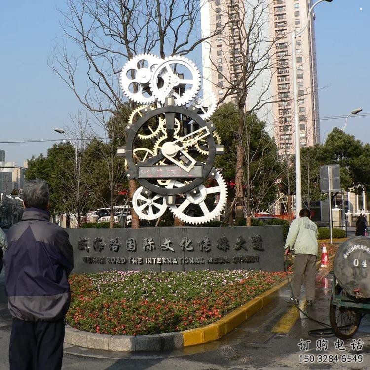 車輪雕塑制造，酒店擺件，文化景觀車輪雕塑選定