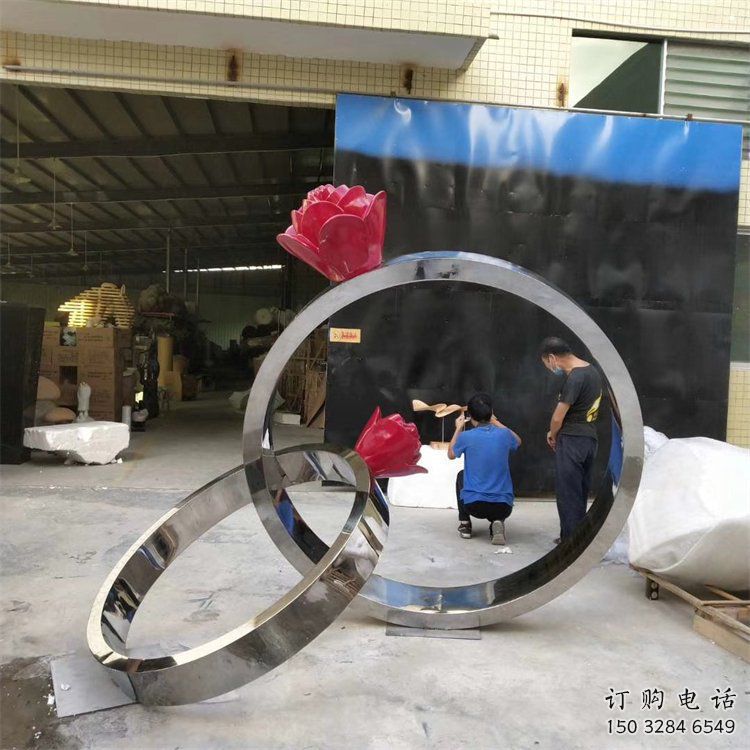 鉆戒雕塑通用，花園小品，廣場(chǎng)景觀鉆戒雕塑優(yōu)價(jià)