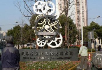 車輪雕塑制造，酒店擺件，文化景觀車輪雕塑選定