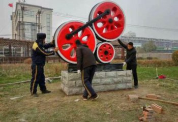 地產(chǎn)車輪雕塑定做，城區(qū)小品，景觀車輪雕塑定價(jià)