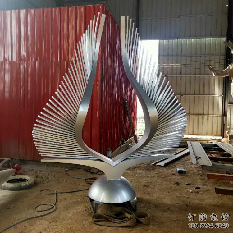 景觀鳥翅雕塑通用，花園小品，不銹鋼鳥翅雕塑優(yōu)價
