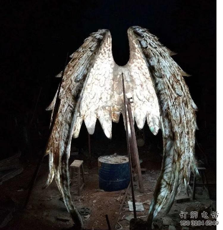 鳥翅雕塑供需，廣場雕塑，不銹鋼鳥翅雕塑定制