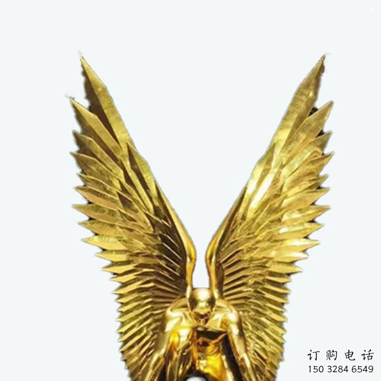 制造鳥翅雕塑定價，地標擺件，烤漆不銹鋼鳥翅雕塑精選