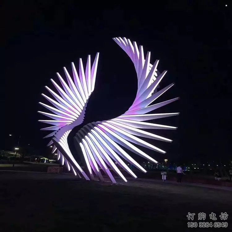 天使之翼雕塑制造商，城市雕塑，公園廣場翅膀雕塑觀賞型