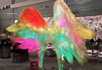 建筑鳥翅雕塑精選，露天雕塑，不銹鋼鳥翅雕塑訂做