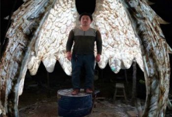 鳥翅雕塑優(yōu)選，多彩藝術，不銹鋼鳥翅雕塑選用