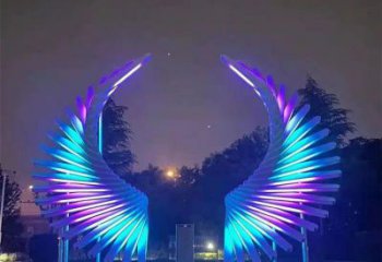 金屬天使之翼雕塑制造商，鋼管組合，公共翅膀雕塑優(yōu)選